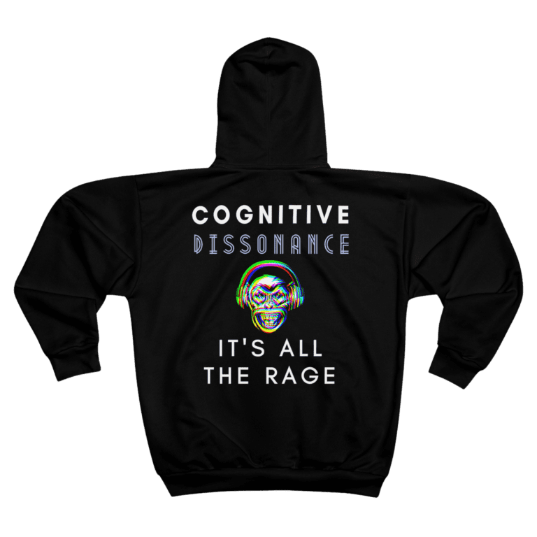 Cognitive Dissonance - Black Hooded Jacket back