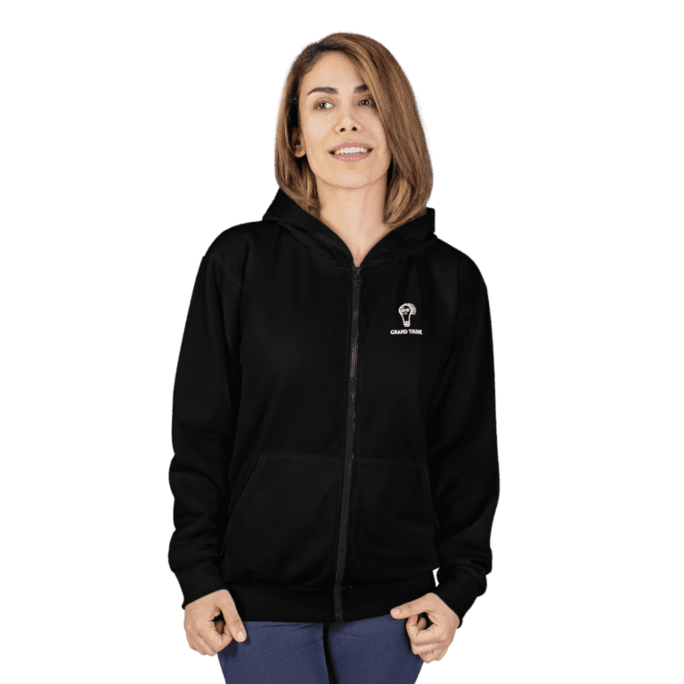 Cognitive Dissonance - Black Hooded Jacket worn by a woman