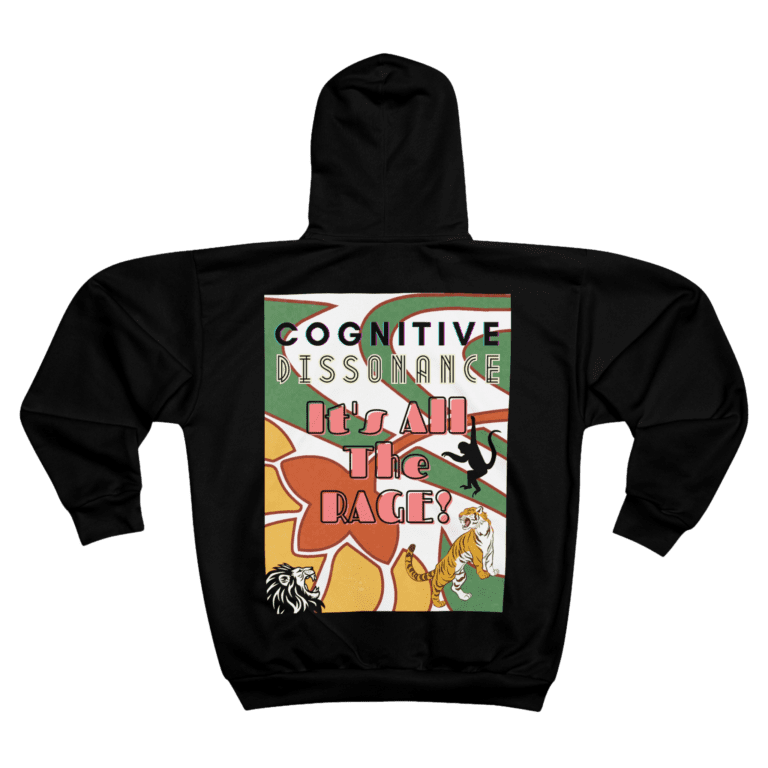 Deco Jungle black hooded jacket back