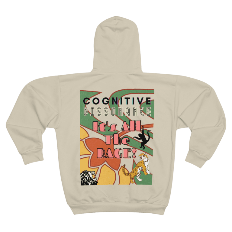 Deco Jungle Khaki Hooded Jacket back