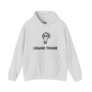 Grand Thunk Pullover Hoodie ash color, front view