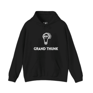 Grand Thunk Pullover Hoodie black, front view