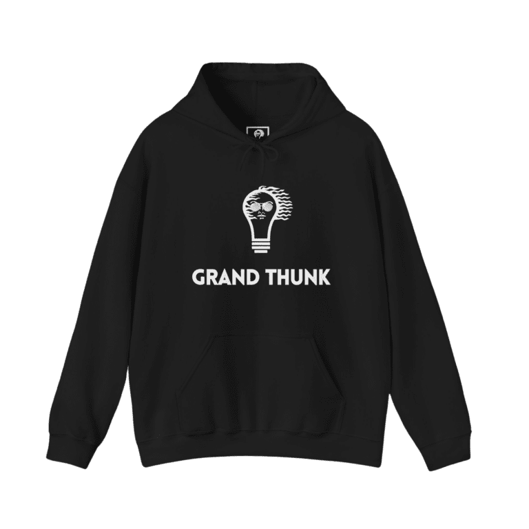Grand Thunk Pullover Hoodie black, front view