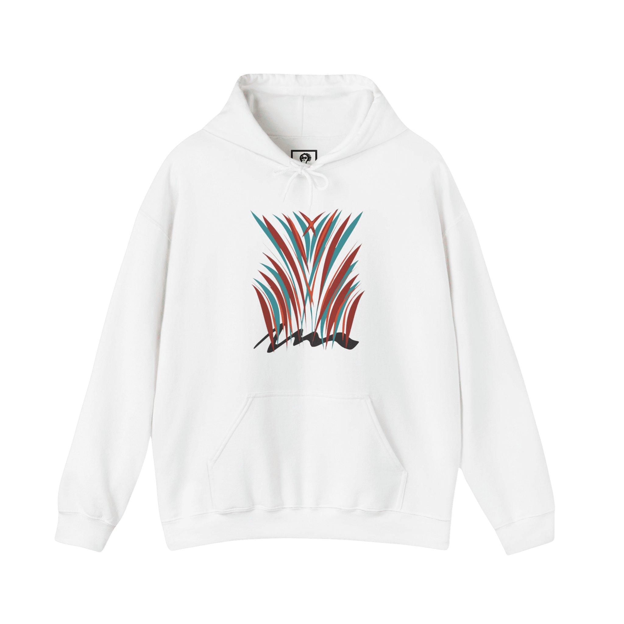 Nature Moderne pullover hoodie, white color, front view