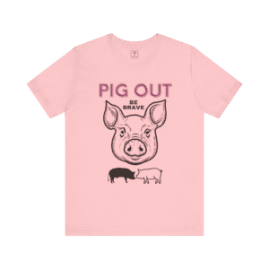 Be Brave men's t-shirt in ping - front view