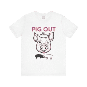 Be Brave men's t-shirt in white - front view