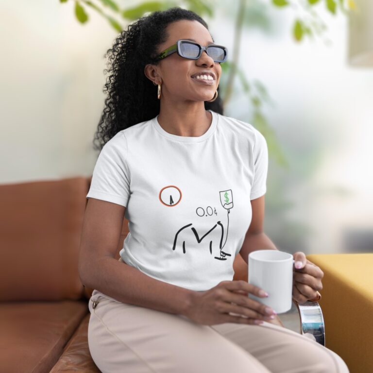 Capital Transfusion t-shirt worn by a woman.