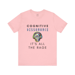 Cognitive Dissonance All The Rage Graphic t-shirt, pink color, front view.