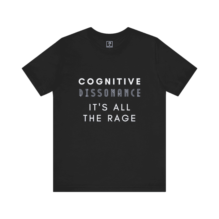 Cognitive Dissonance All The Rage t-shirt, military black color, front view.