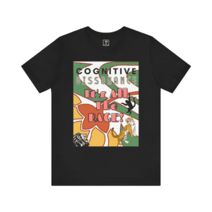 Deco Jungle t-shirt, black color, front view.