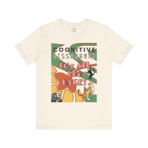 Deco Jungle t-shirt, natural color, front view.