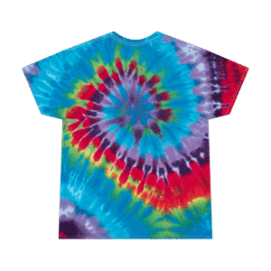 Grand Thunk tie dye spiral, back view.
