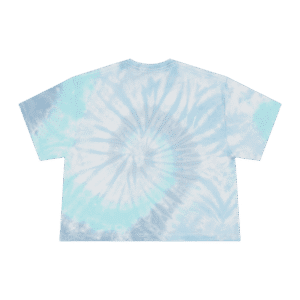 Grand Thunk tie dye spiral crop, back view.