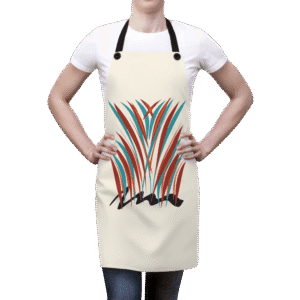 Nature Moderne apron worn by a woman.