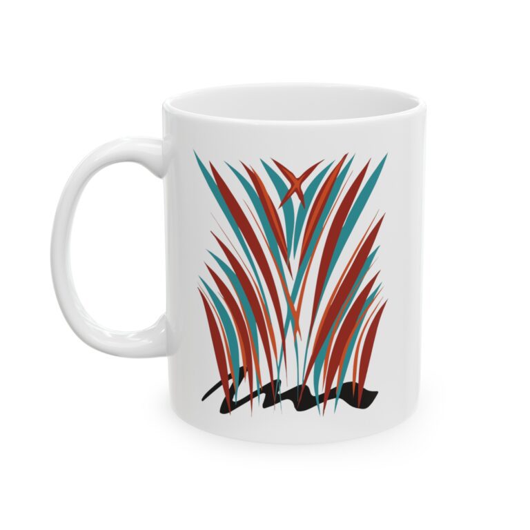 Nature Moderne 11oz ceramic mug, left side.