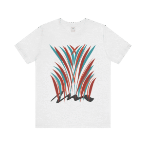 Nature Moderne t-shirt, ash color, front view.