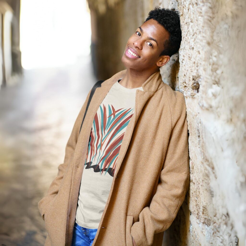 Nature Moderne t-shirt worn by a man.