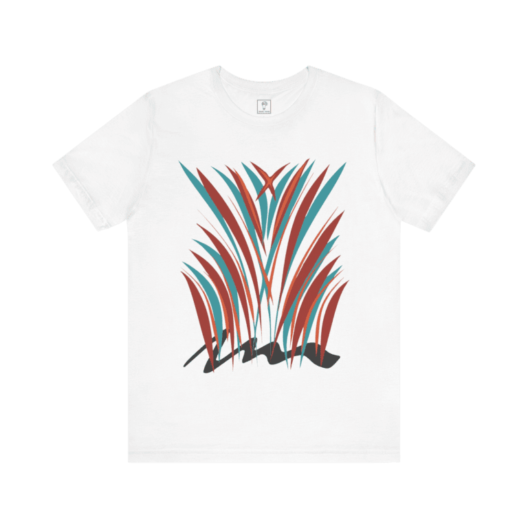 Nature Moderne t-shirt, white color, front view.