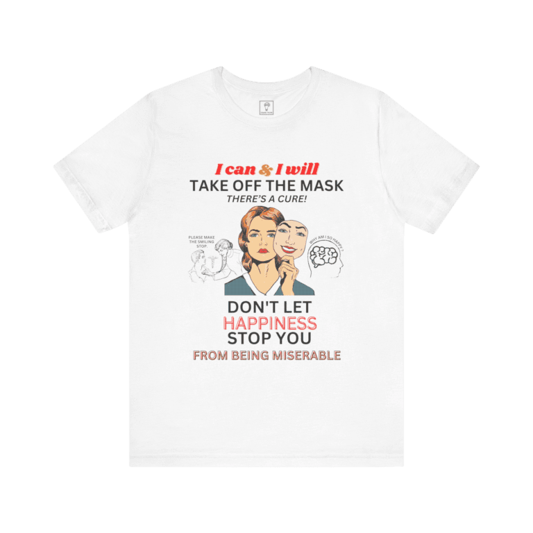 take off the mask white t-shirt