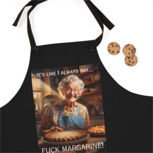 Granny's Margarine UNCENSORED apron closeup.