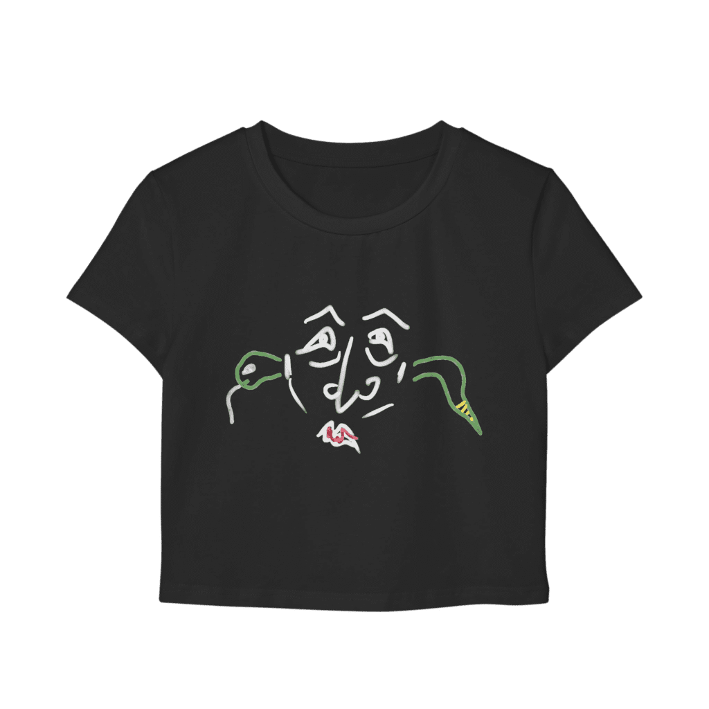 Gossip Snake Women's Baby Tee Black - front view