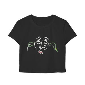 Gossip Snake Women's Baby Tee Black - front view