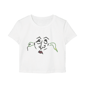 Gossip Snake Women's Baby Tee White - front view