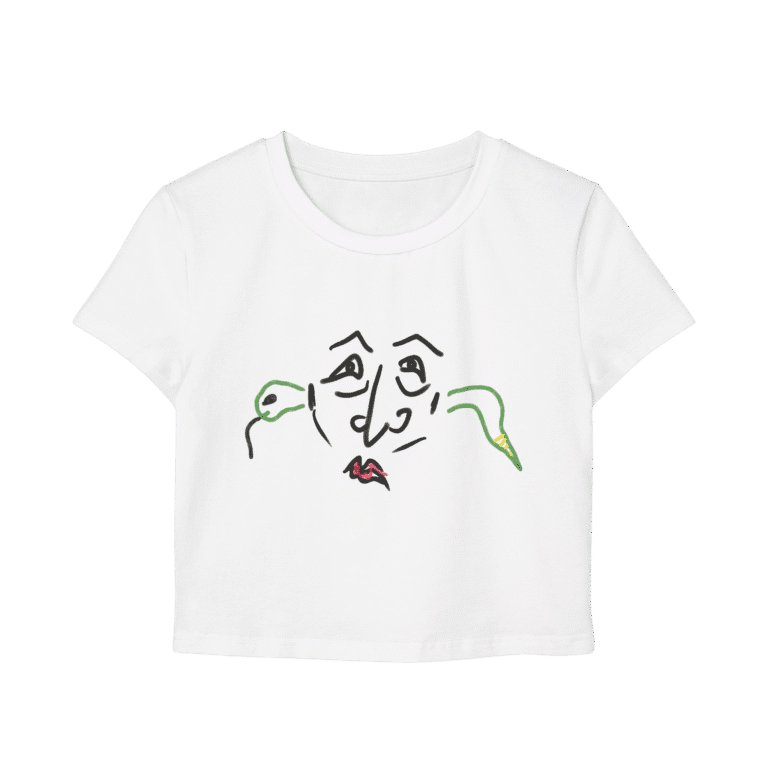 Gossip Snake Women's Baby Tee White - front view