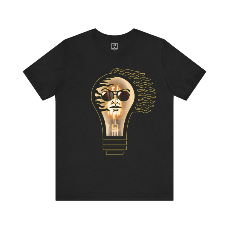 Lighthbulb t-shirt front view.
